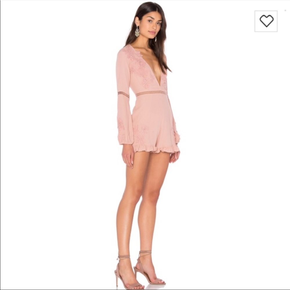For love and lemons lilou romper in dusty pink